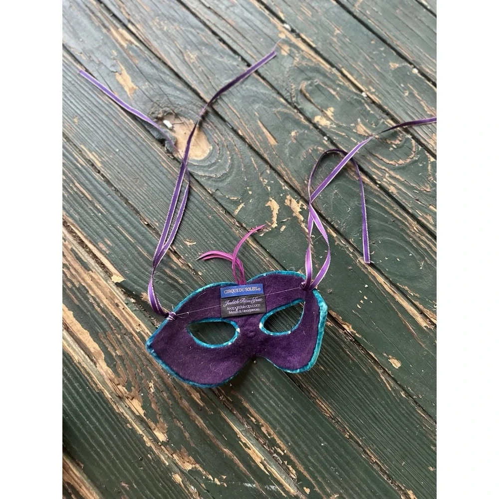 Cirque Du Soleil Blue Ribbons &‎ Feather Judith Rauchfuss Masquerade Mask